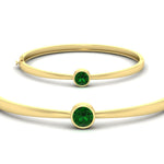 Load image into Gallery viewer, Bezel Set Bangle Bracelet