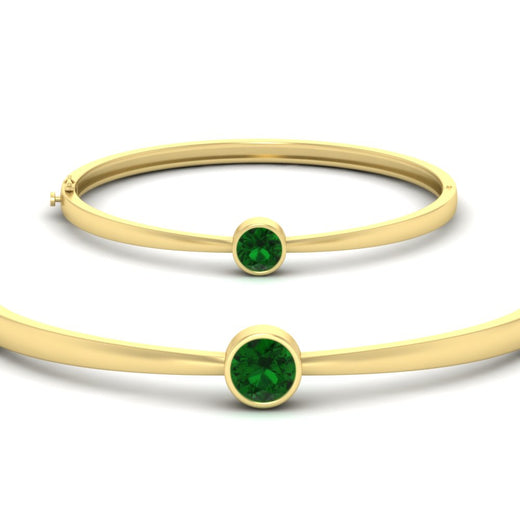 Bezel Set Bangle Bracelet