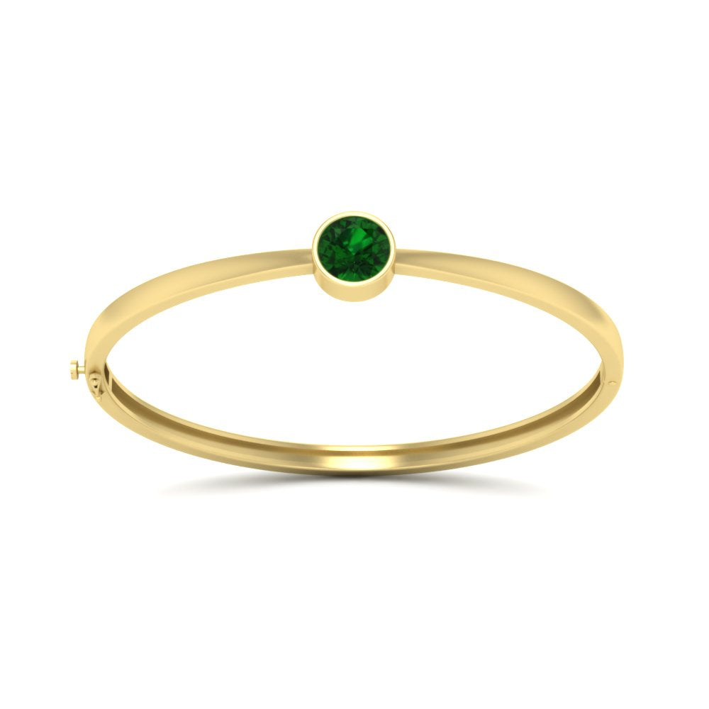 Bezel Set Bangle Bracelet