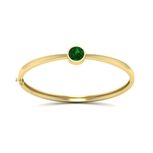 Bezel Set Bangle Bracelet