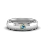 Load image into Gallery viewer, bezel-set-solitaire-mens-diamond-ring-with-blue-topaz-in-white-gold-fd123214bgicblto-nl-wg
