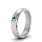 Load image into Gallery viewer, bezel-set-solitaire-mens-diamond-ring-with-blue-topaz-in-white-gold-fd123214bgicblto-nl-wg
