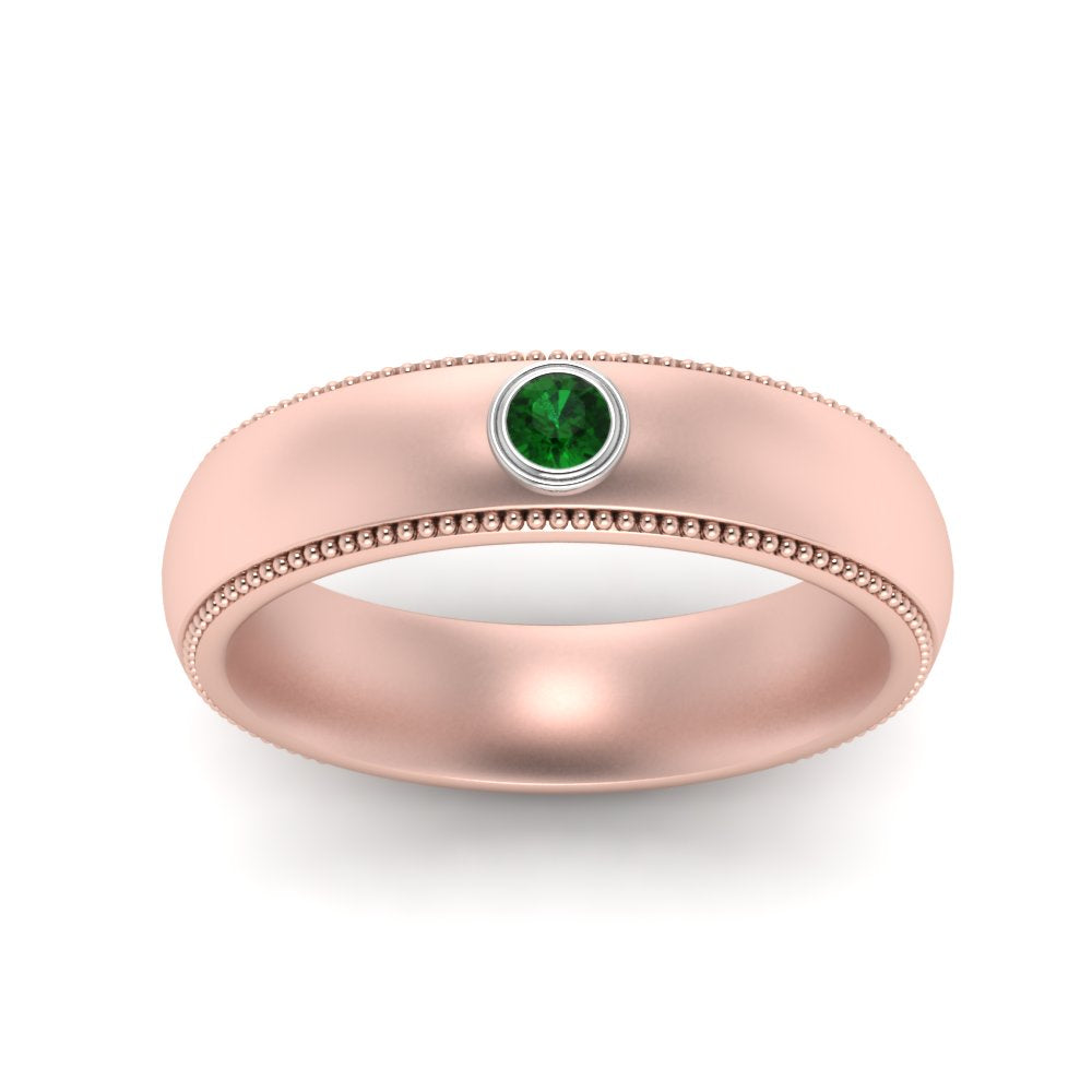 bezel-set-solitaire-mens-diamond-ring-with-emerald-in-rose-gold-fd123214bgemgr-nl-rg