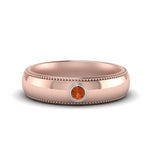 Load image into Gallery viewer, bezel-set-solitaire-mens-diamond-ring-with-orange-sapphire-in-rose-gold-fd123214bgsaor-nl-rg
