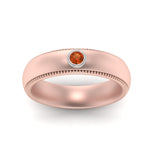 Load image into Gallery viewer, bezel-set-solitaire-mens-diamond-ring-with-orange-sapphire-in-rose-gold-fd123214bgsaor-nl-rg
