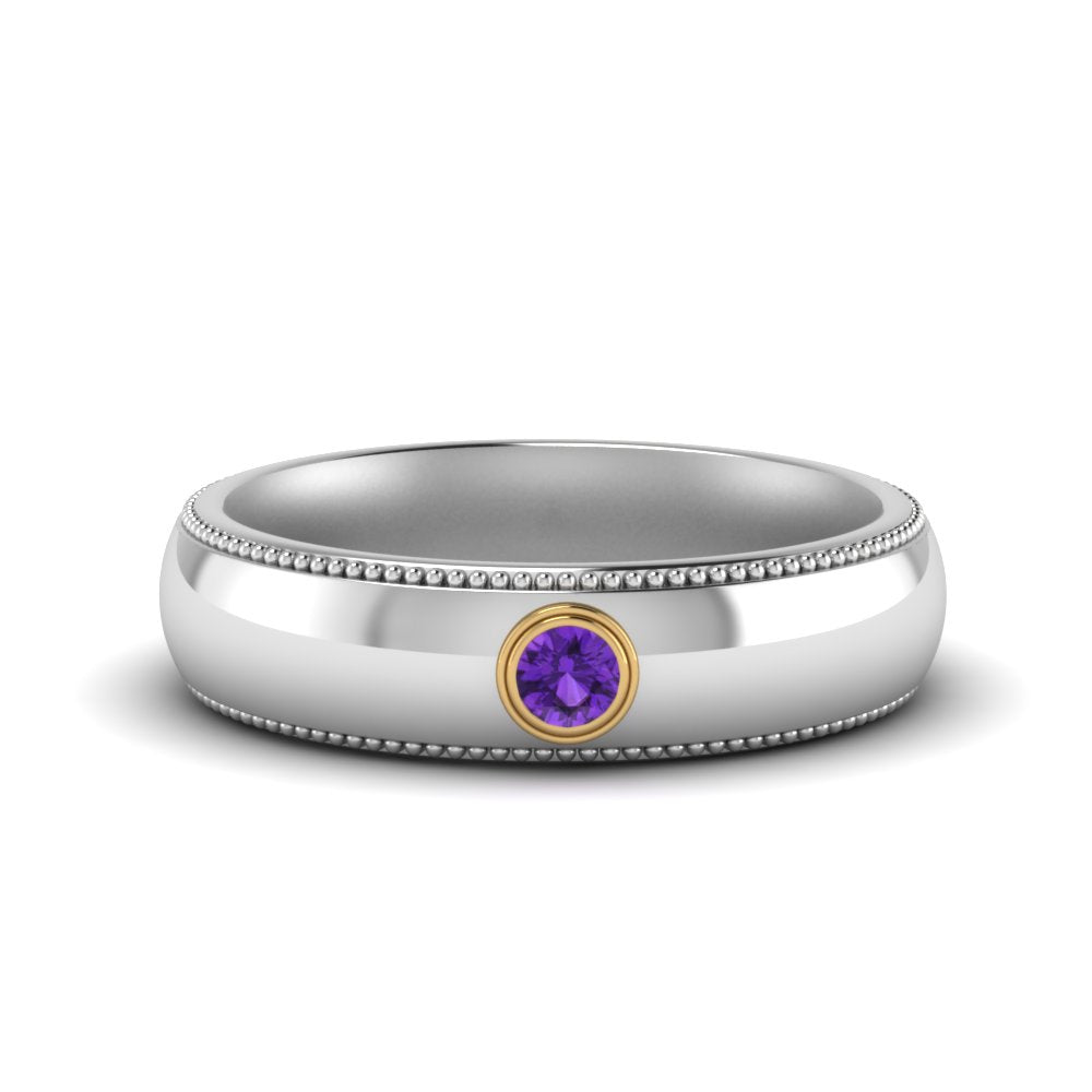 bezel-set-solitaire-mens-diamond-ring-with-purple-topaz-in-white-gold-fd123214bgvito-nl-wg