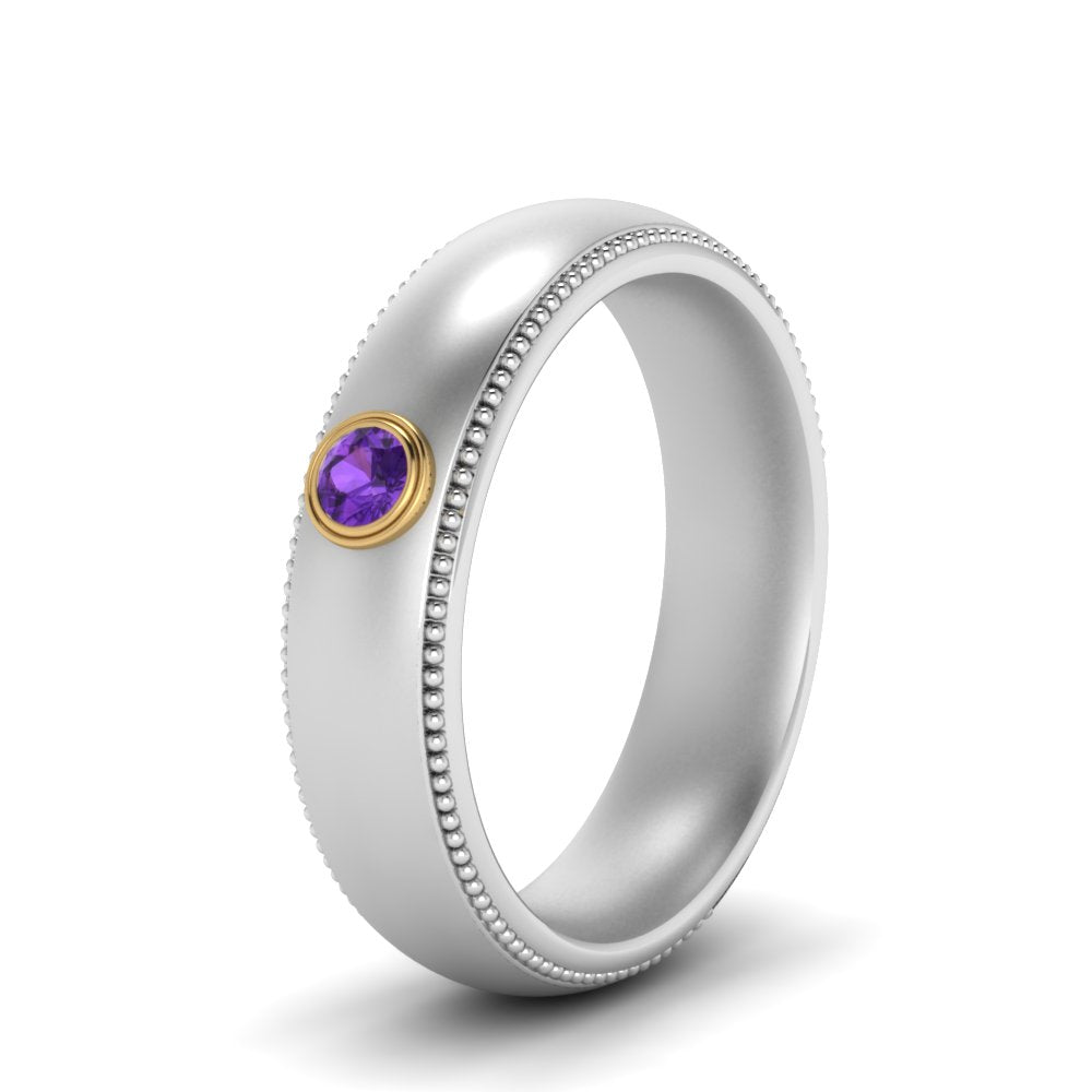 bezel-set-solitaire-mens-diamond-ring-with-purple-topaz-in-white-gold-fd123214bgvito-nl-wg