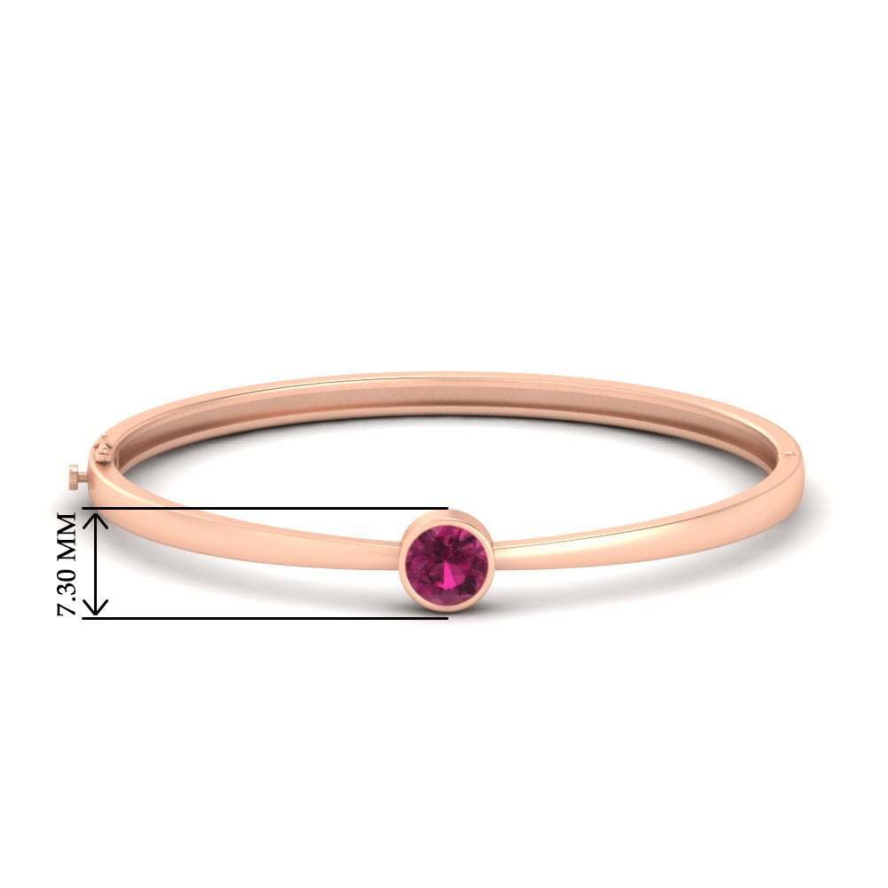 Bezel Set Bangle Bracelet