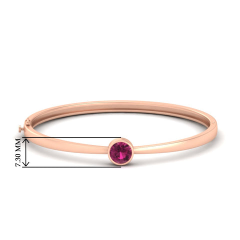 Bezel Set Bangle Bracelet