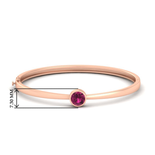 Bezel Set Bangle Bracelet