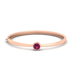 Load image into Gallery viewer, Bezel Set Bangle Bracelet