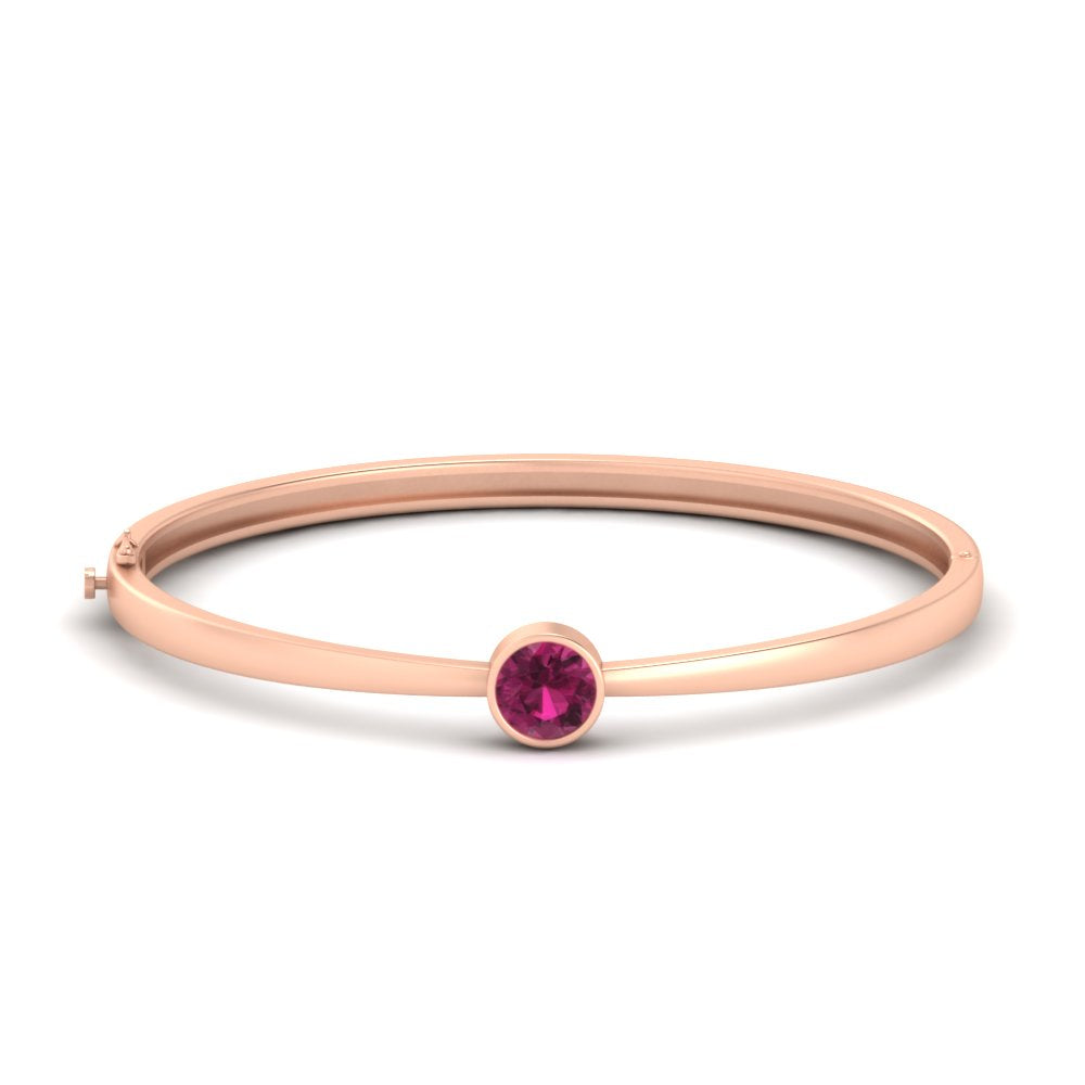 Bezel Set Bangle Bracelet