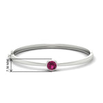 Load image into Gallery viewer, Bezel Set Bangle Bracelet