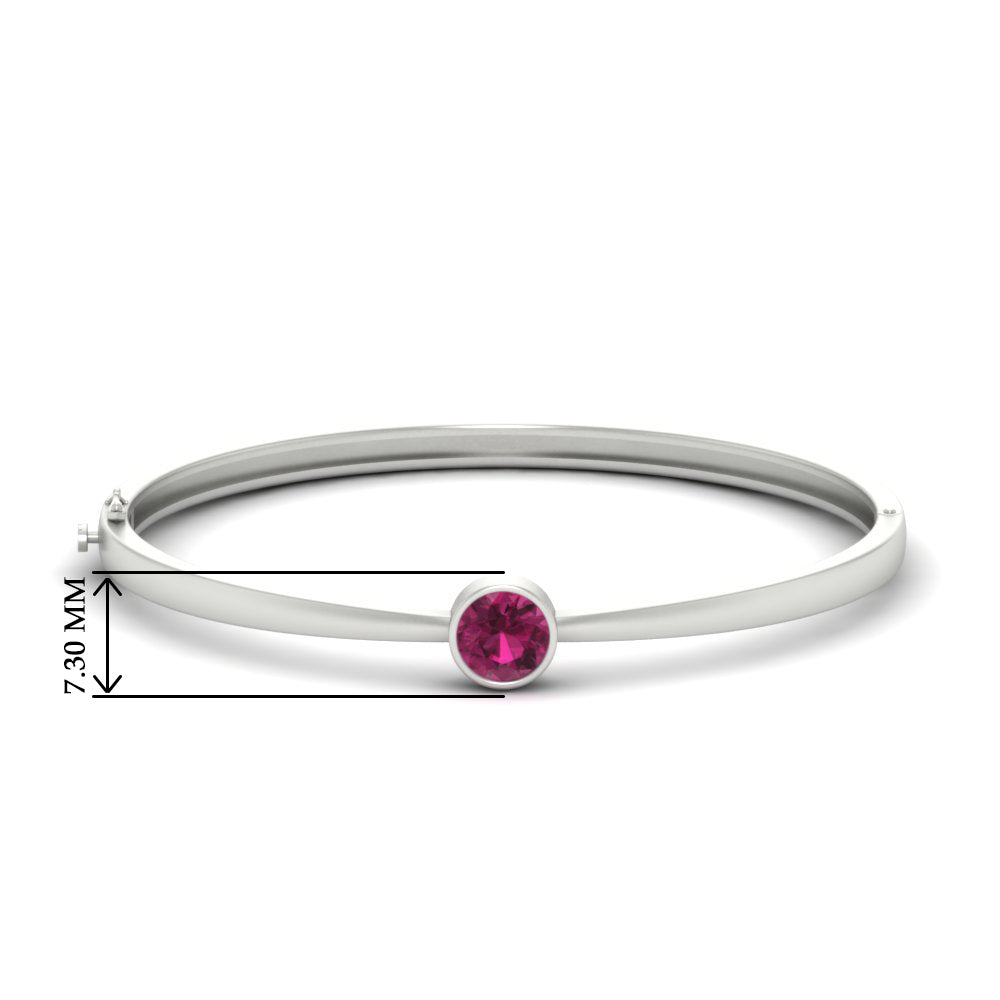 Bezel Set Bangle Bracelet