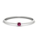 Load image into Gallery viewer, Bezel Set Bangle Bracelet