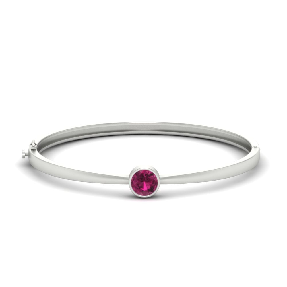 Bezel Set Bangle Bracelet