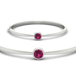 Load image into Gallery viewer, Bezel Set Bangle Bracelet