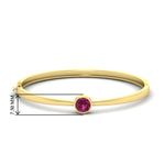 Load image into Gallery viewer, Bezel Set Bangle Bracelet