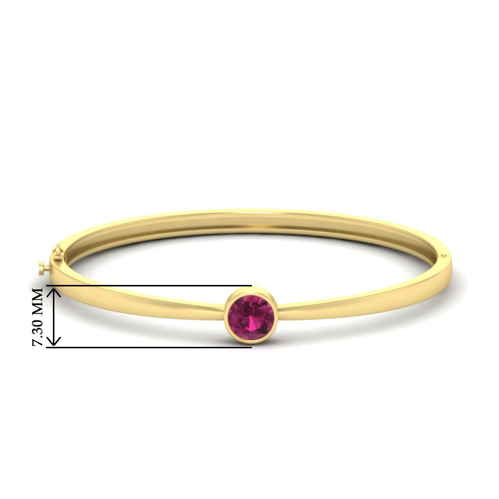 Bezel Set Bangle Bracelet