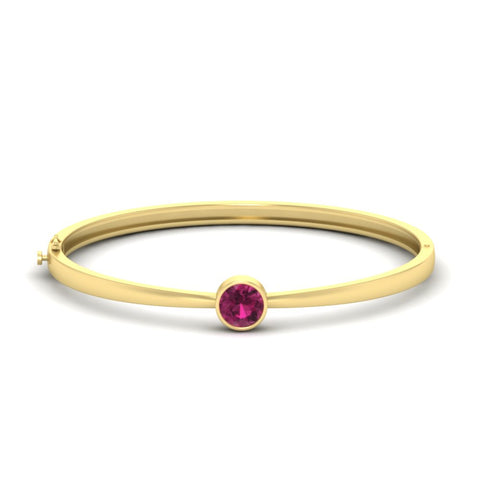 Bezel Set Bangle Bracelet