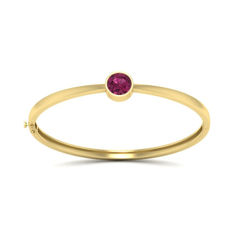 Bezel Set Bangle Bracelet