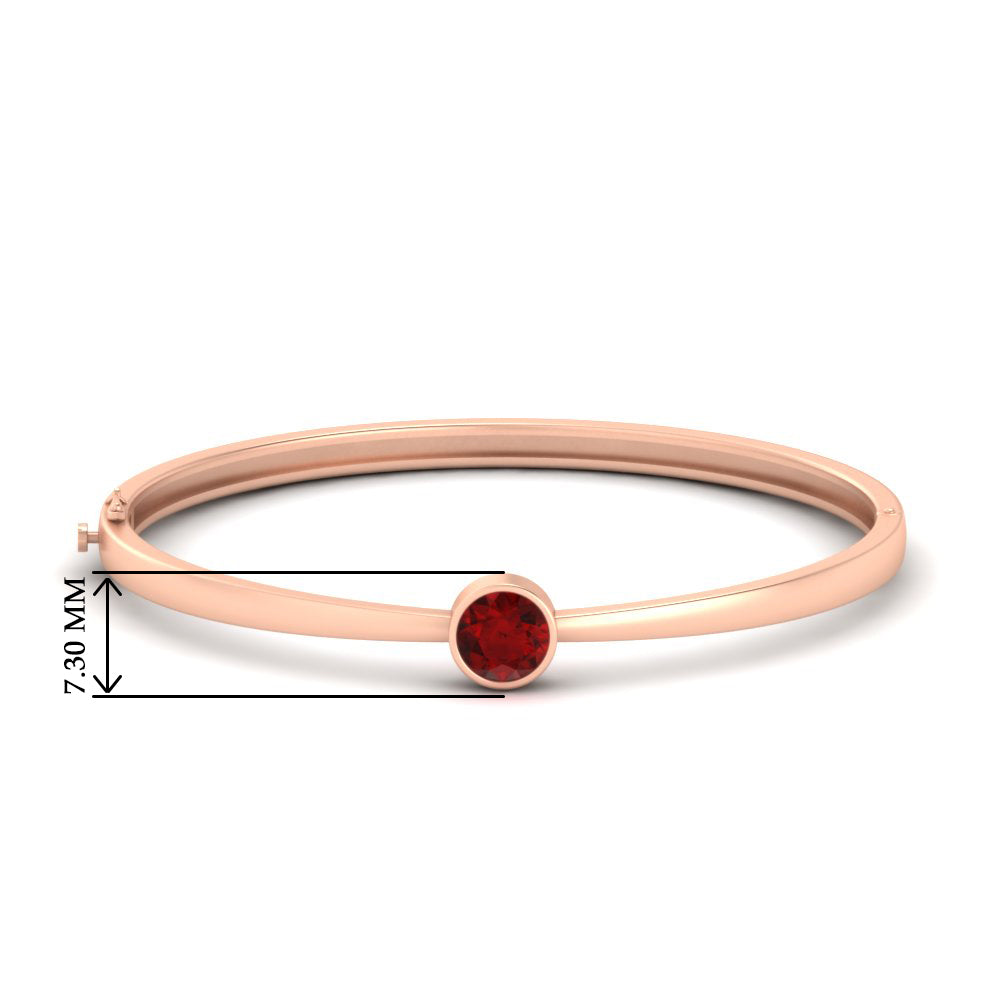 Bezel Set Bangle Bracelet