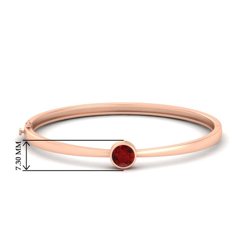 Bezel Set Bangle Bracelet