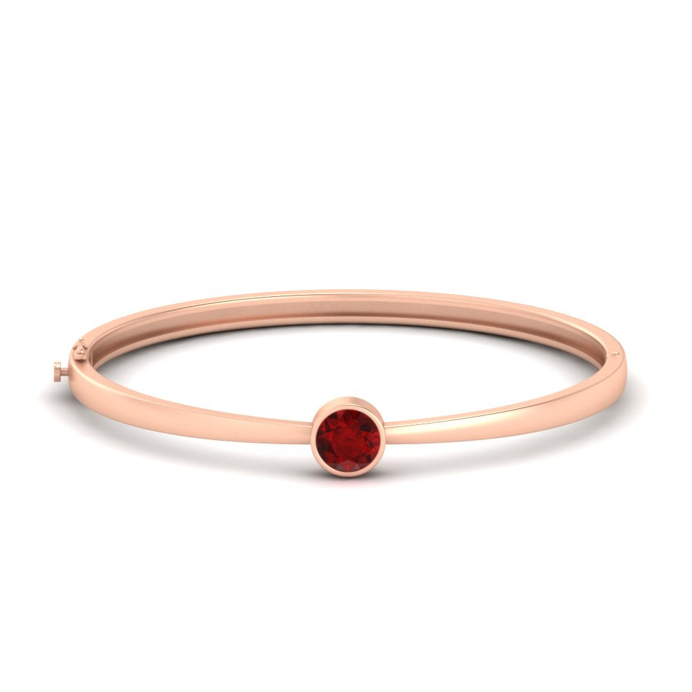 Bezel Set Bangle Bracelet