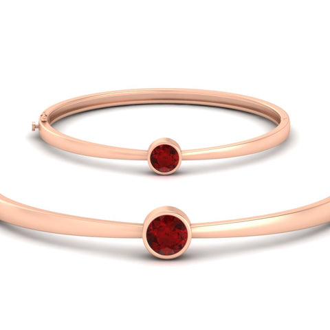Bezel Set Bangle Bracelet