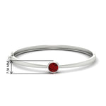 Load image into Gallery viewer, Bezel Set Bangle Bracelet