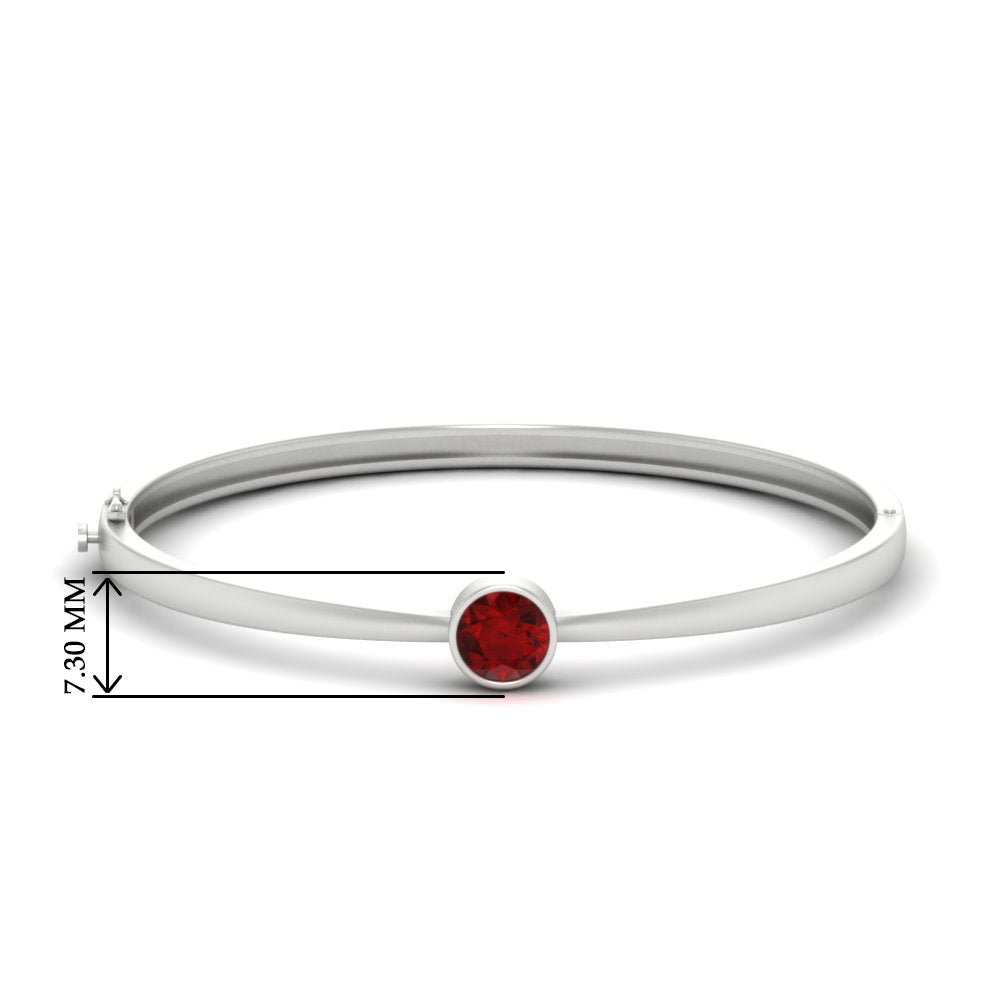 Bezel Set Bangle Bracelet