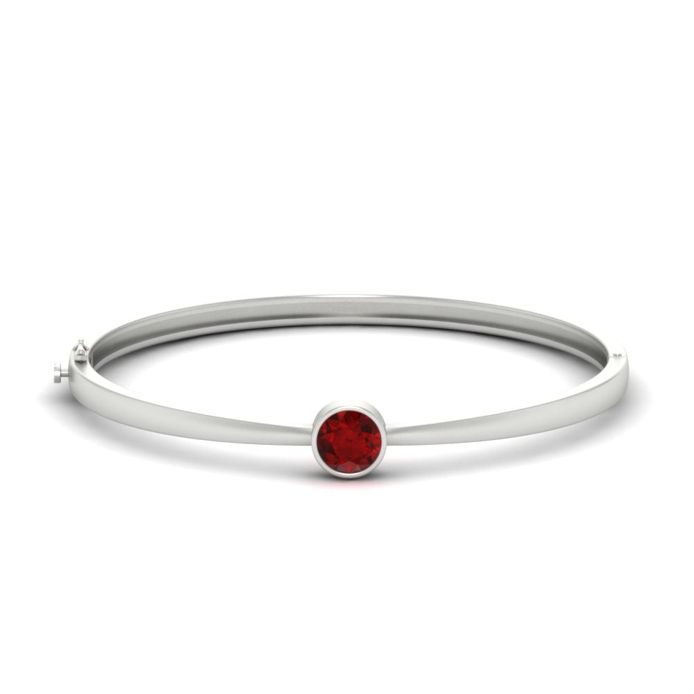 Bezel Set Bangle Bracelet