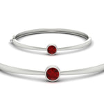 Load image into Gallery viewer, Bezel Set Bangle Bracelet