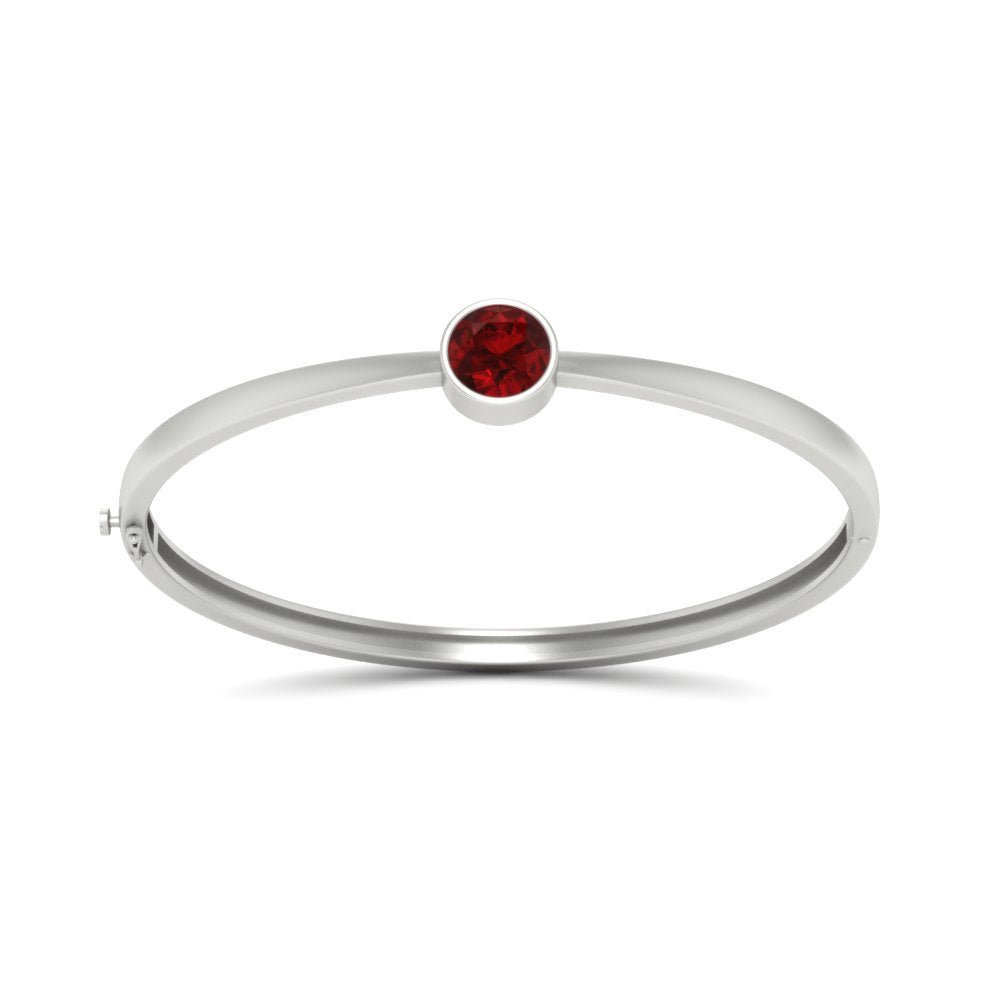 Bezel Set Bangle Bracelet