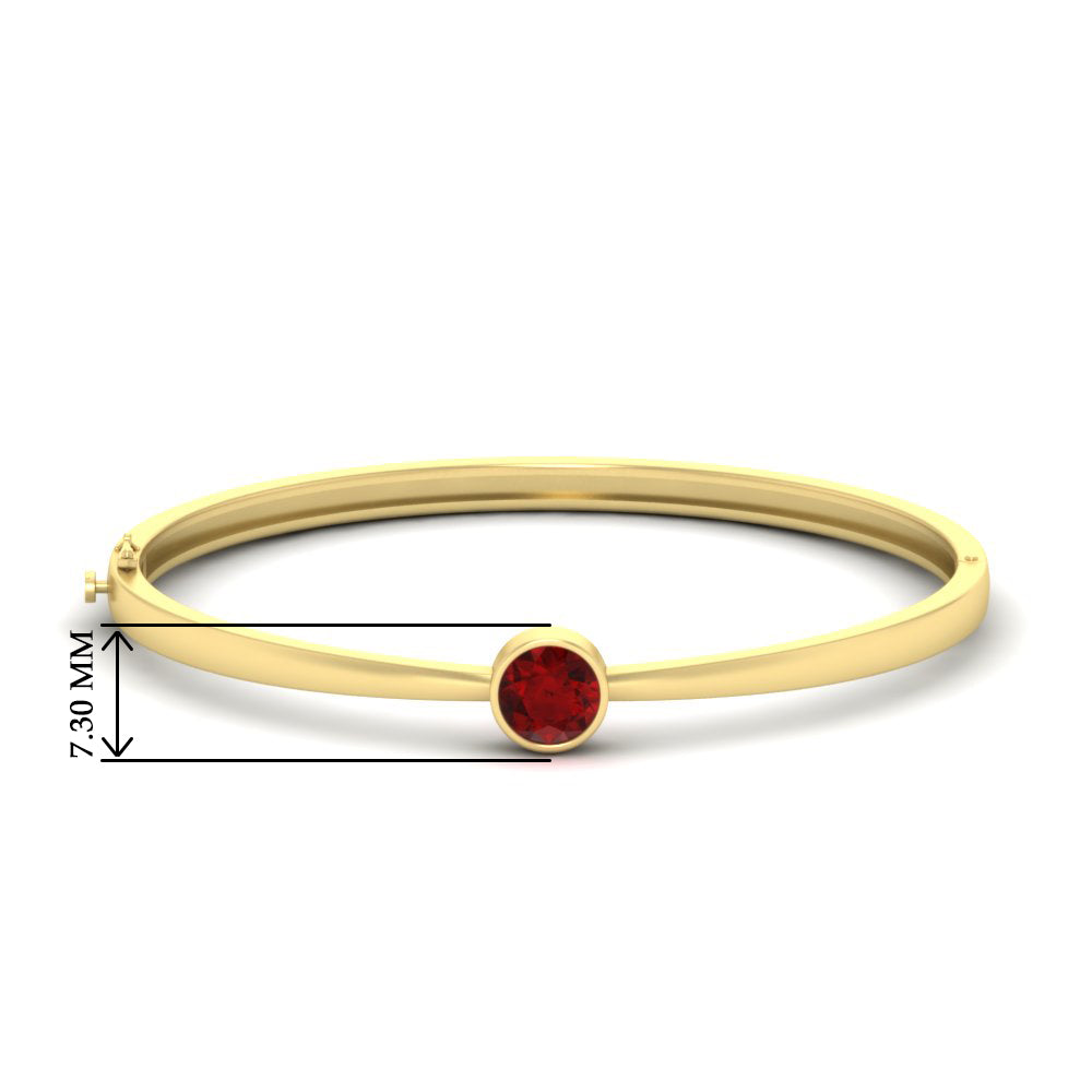 Bezel Set Bangle Bracelet