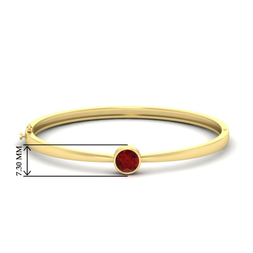 Bezel Set Bangle Bracelet