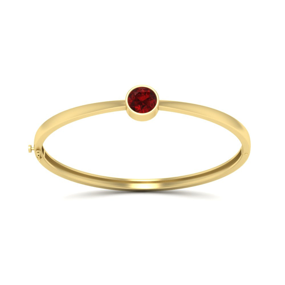 Bezel Set Bangle Bracelet