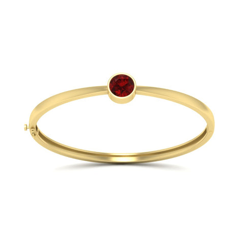 Bezel Set Bangle Bracelet