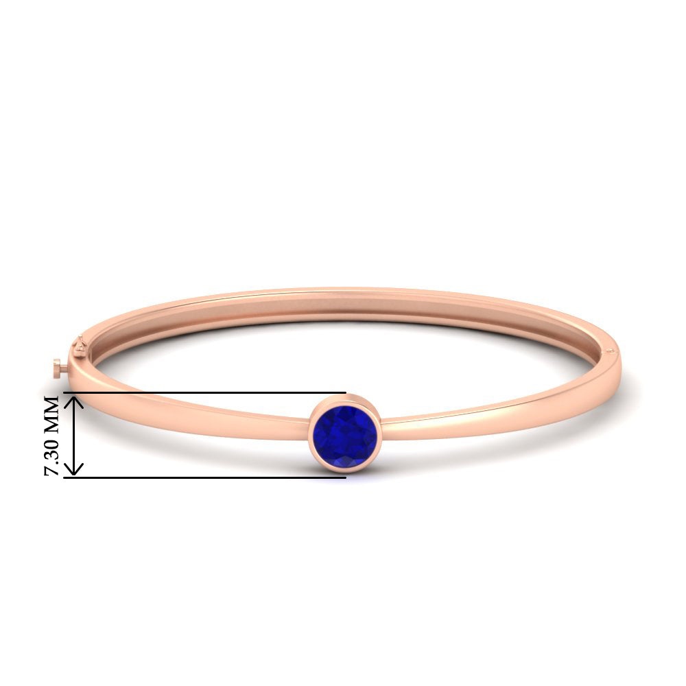 Bezel Set Bangle Bracelet