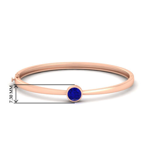 Bezel Set Bangle Bracelet