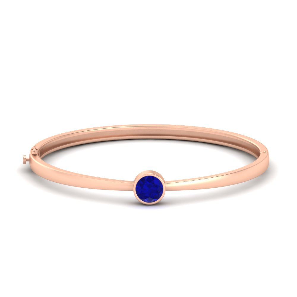 Bezel Set Bangle Bracelet
