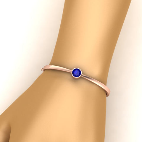 Bezel Set Bangle Bracelet
