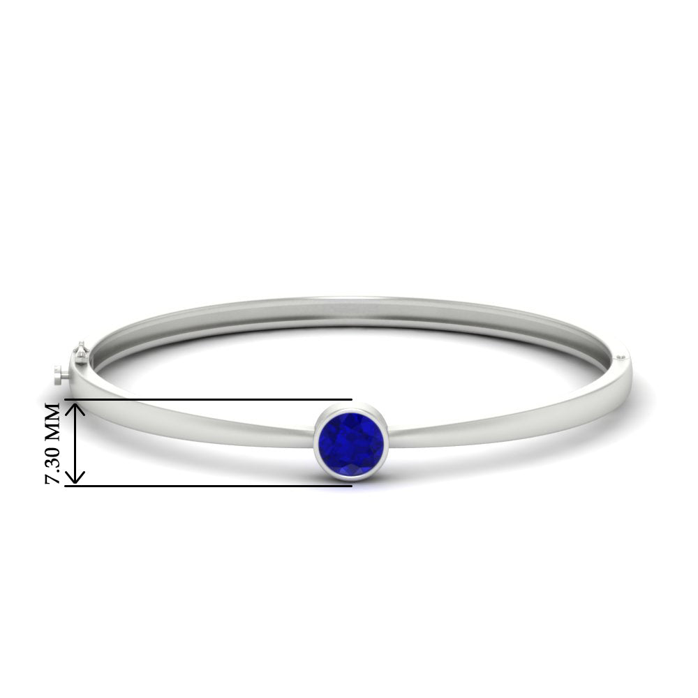 Bezel Set Bangle Bracelet