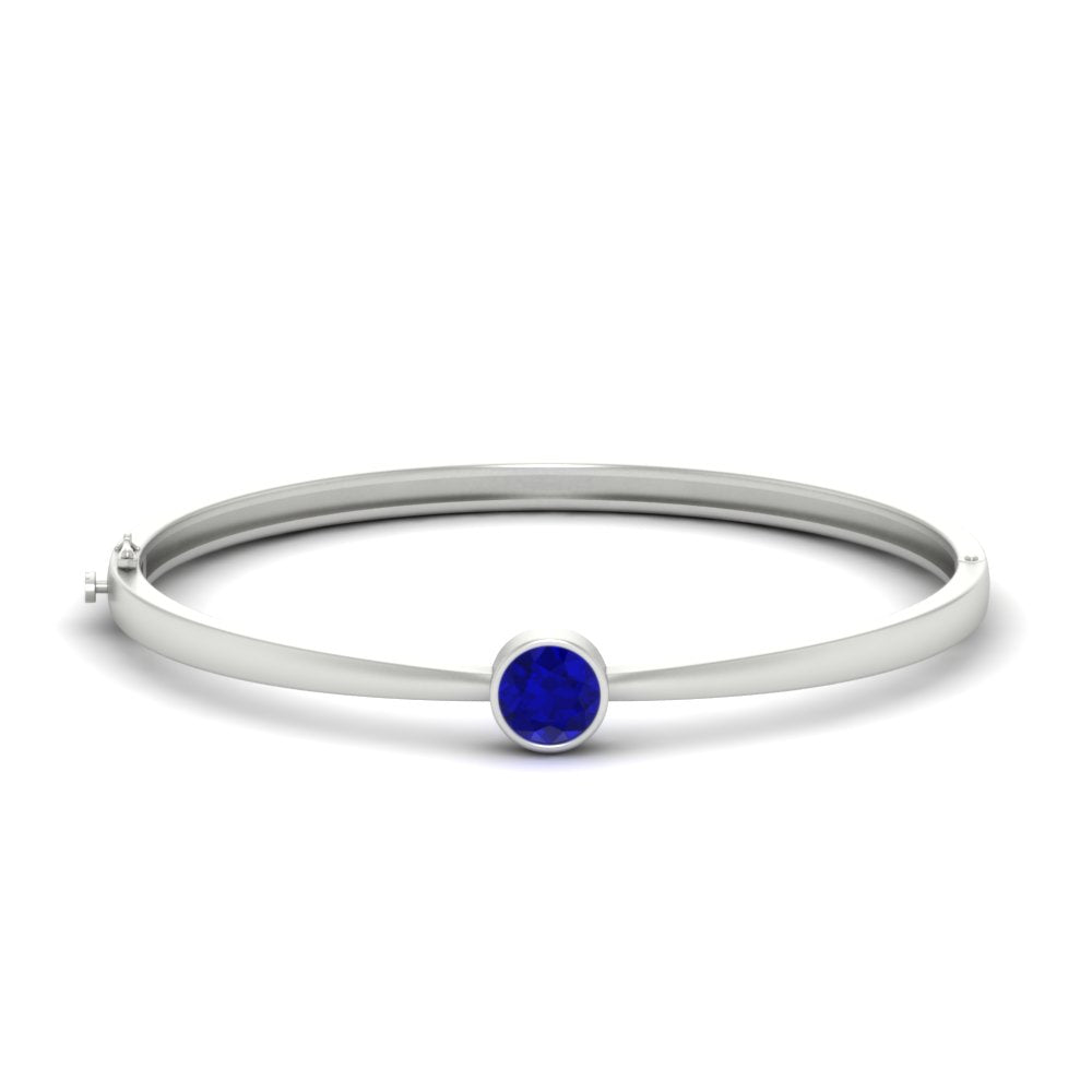 Bezel Set Bangle Bracelet