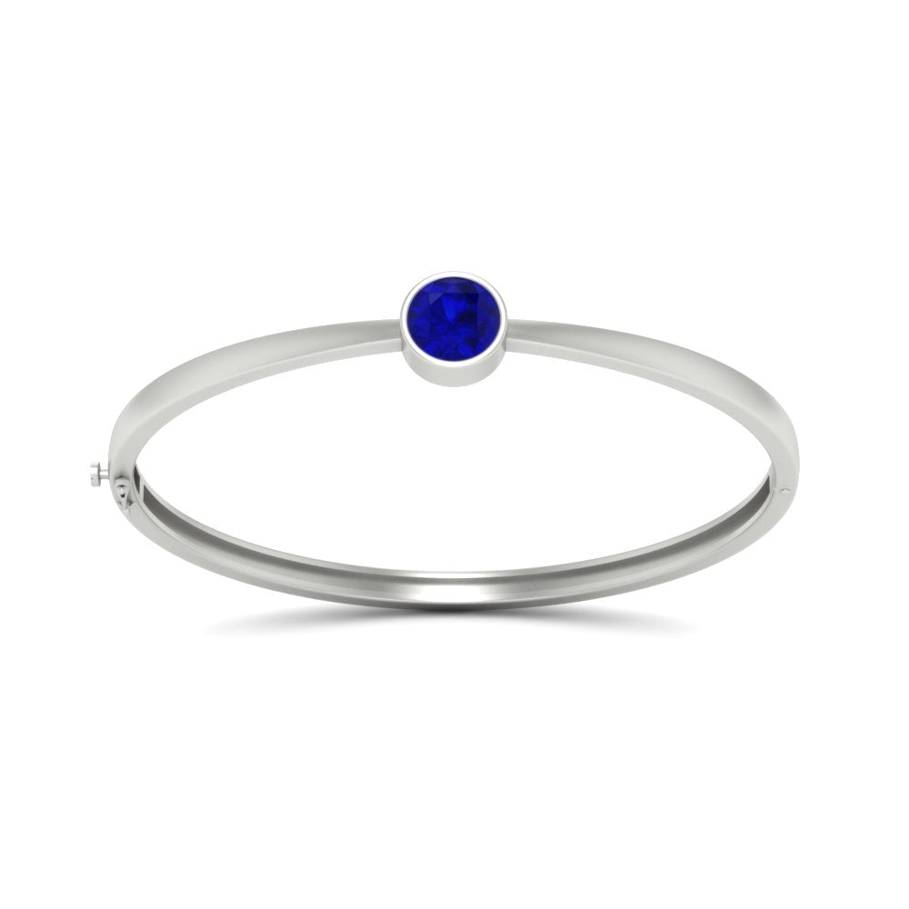 Bezel Set Bangle Bracelet