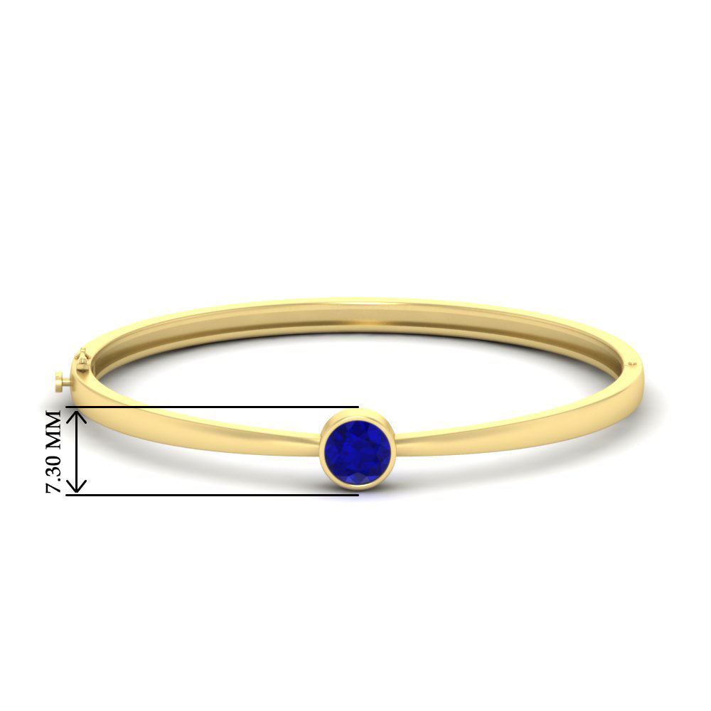 Bezel Set Bangle Bracelet