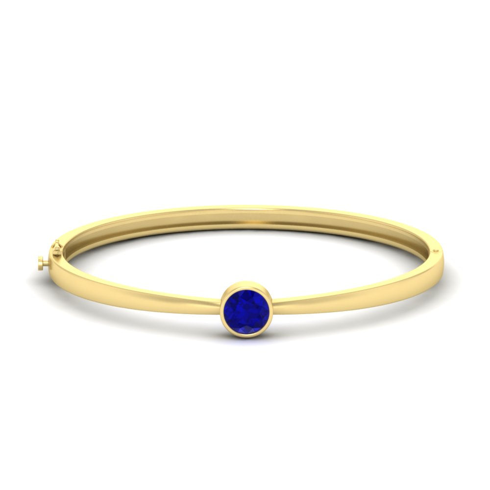 Bezel Set Bangle Bracelet