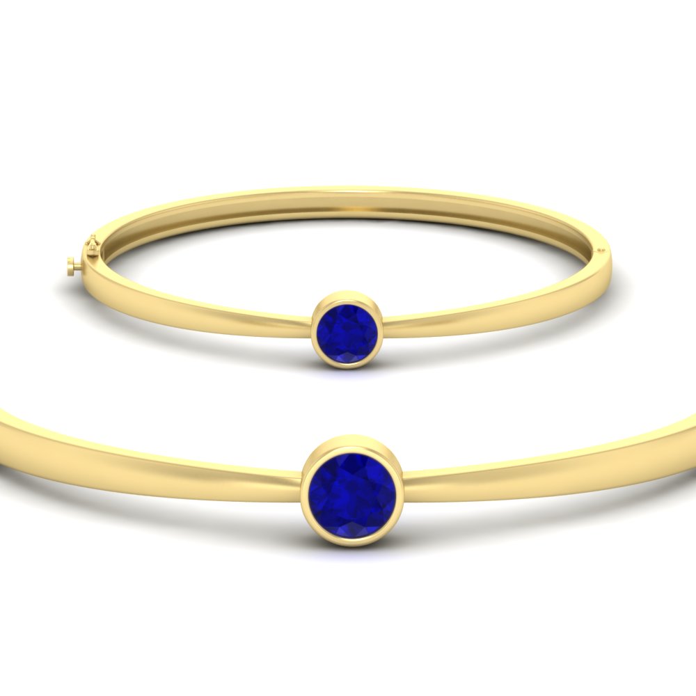 Bezel Set Bangle Bracelet