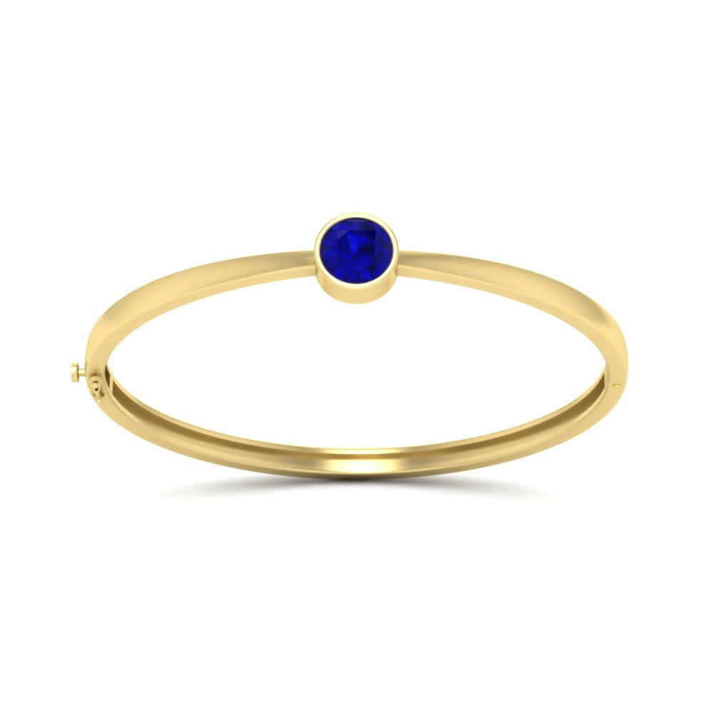 Bezel Set Bangle Bracelet