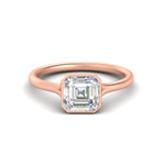 Load image into Gallery viewer, Split Shank Asscher Cut Bezel Set Solitaire Ring
